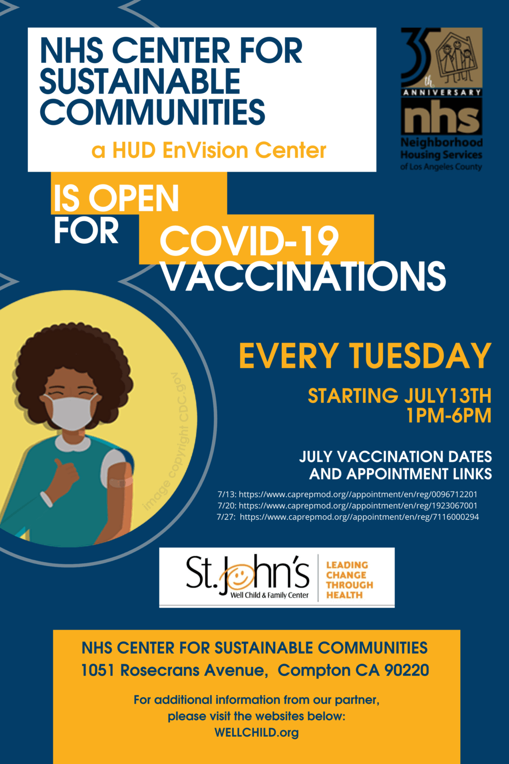 NHS Center For Sustainable Communities Now Open for COVID19